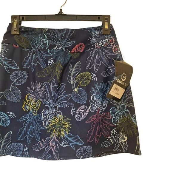 Foray Golf Women's Navy & Multicolor Floral Poly/Spandex Skirt Skort NEW - Picture 5 of 9
